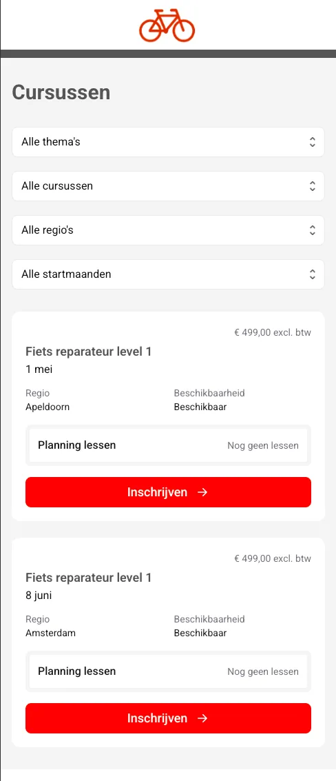 Nieuwe frontoffice mobile